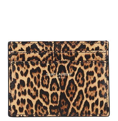 ysl matte black wallet|saint laurent leopard print wallet.